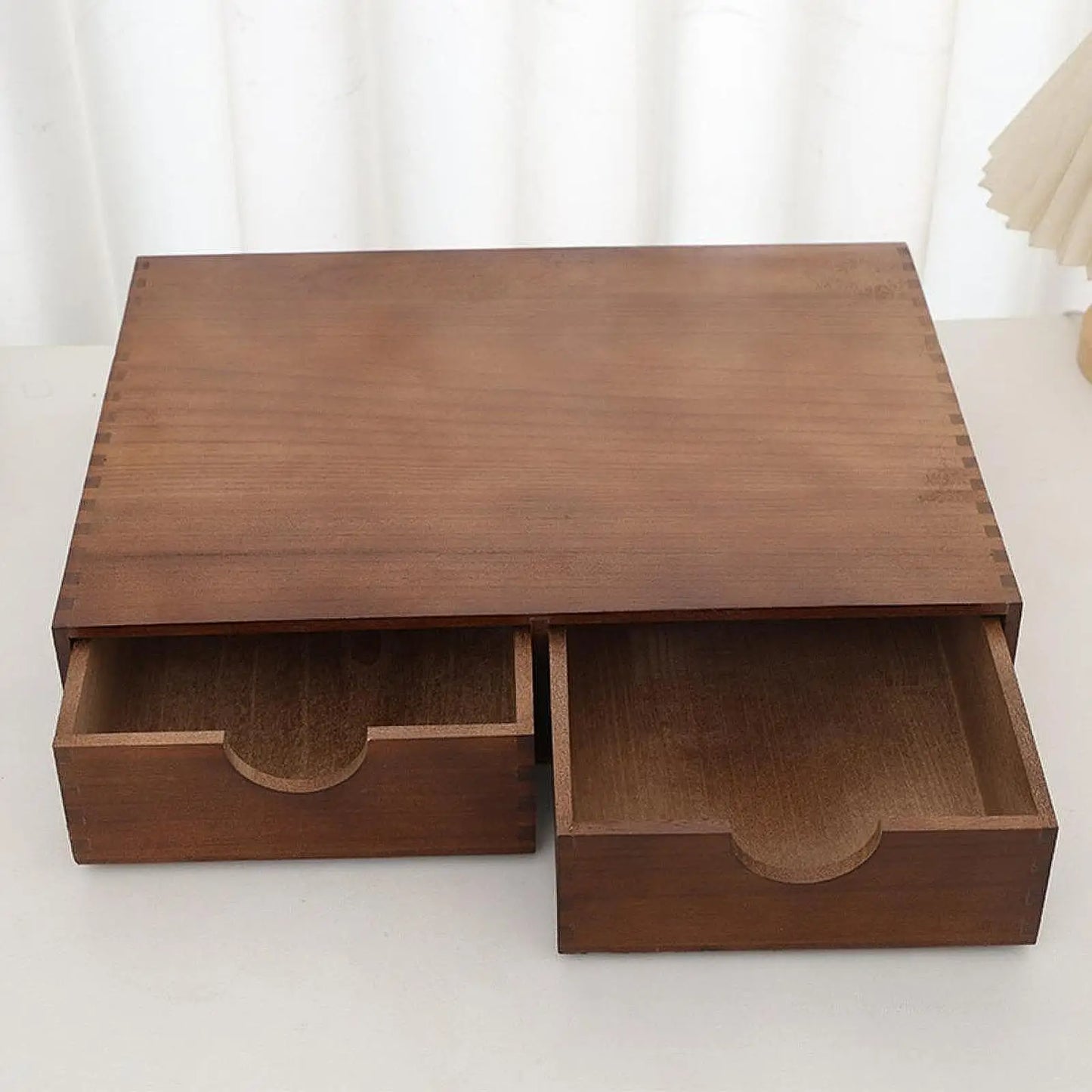 Wooden Coffee Pod Holder Coffee Capsule Drawer Organizer Tea Storage Box for Kitchen Bar Home Coffee Station Organization