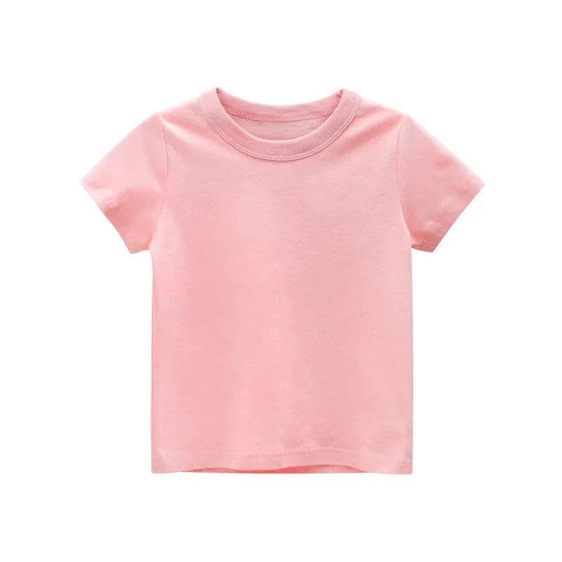 2-9 Years T Shirt Cartoon Animals Baby Kids Boys Girls Children Cotton Short Sleeves Summer Clothing Dinosaur Printing KF917