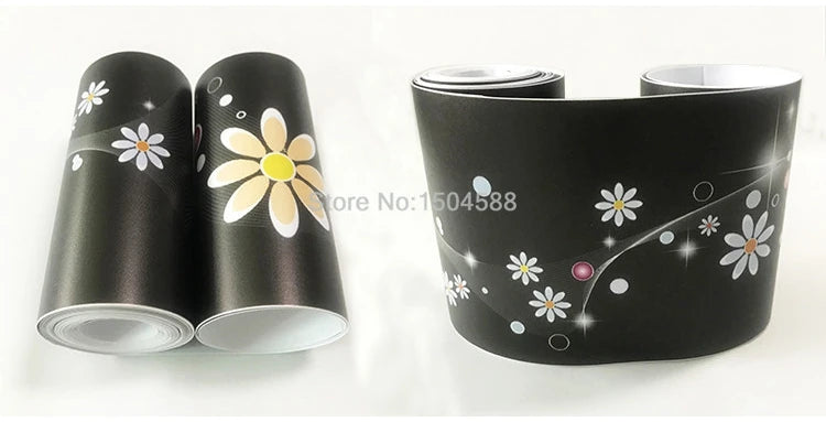 3D Wall Sticker PVC Self-Adhesive Waterproof Removable Flowers Wallpaper Border Kitchen Bathroom Kicking Line Home Decor Sticker