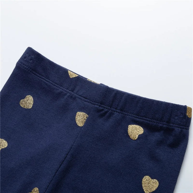 Girls Leggings 100% Cotton Girl's Trousers Fille Girls Pants Skinny Print Cartoon Pattern Kids Children Leggings Trousers KF083