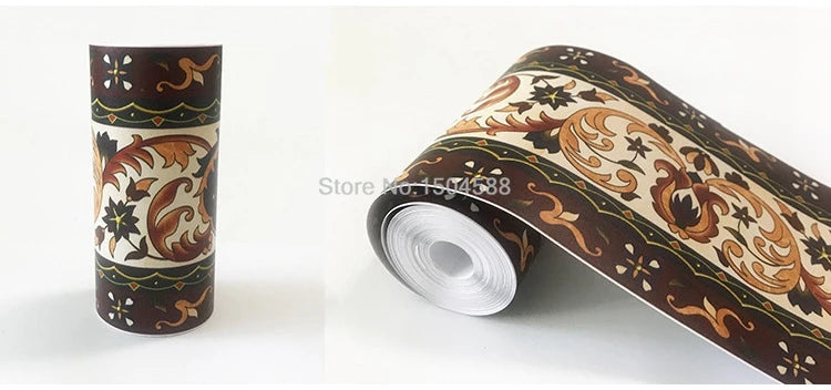 3D Wall Sticker PVC Self-Adhesive Waterproof Removable Flowers Wallpaper Border Kitchen Bathroom Kicking Line Home Decor Sticker