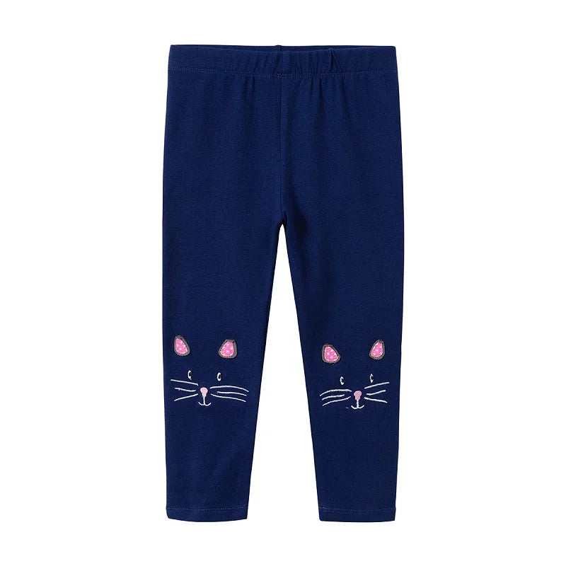 Girls Leggings 100% Cotton Girl's Trousers Fille Girls Pants Skinny Print Cartoon Pattern Kids Children Leggings Trousers KF083
