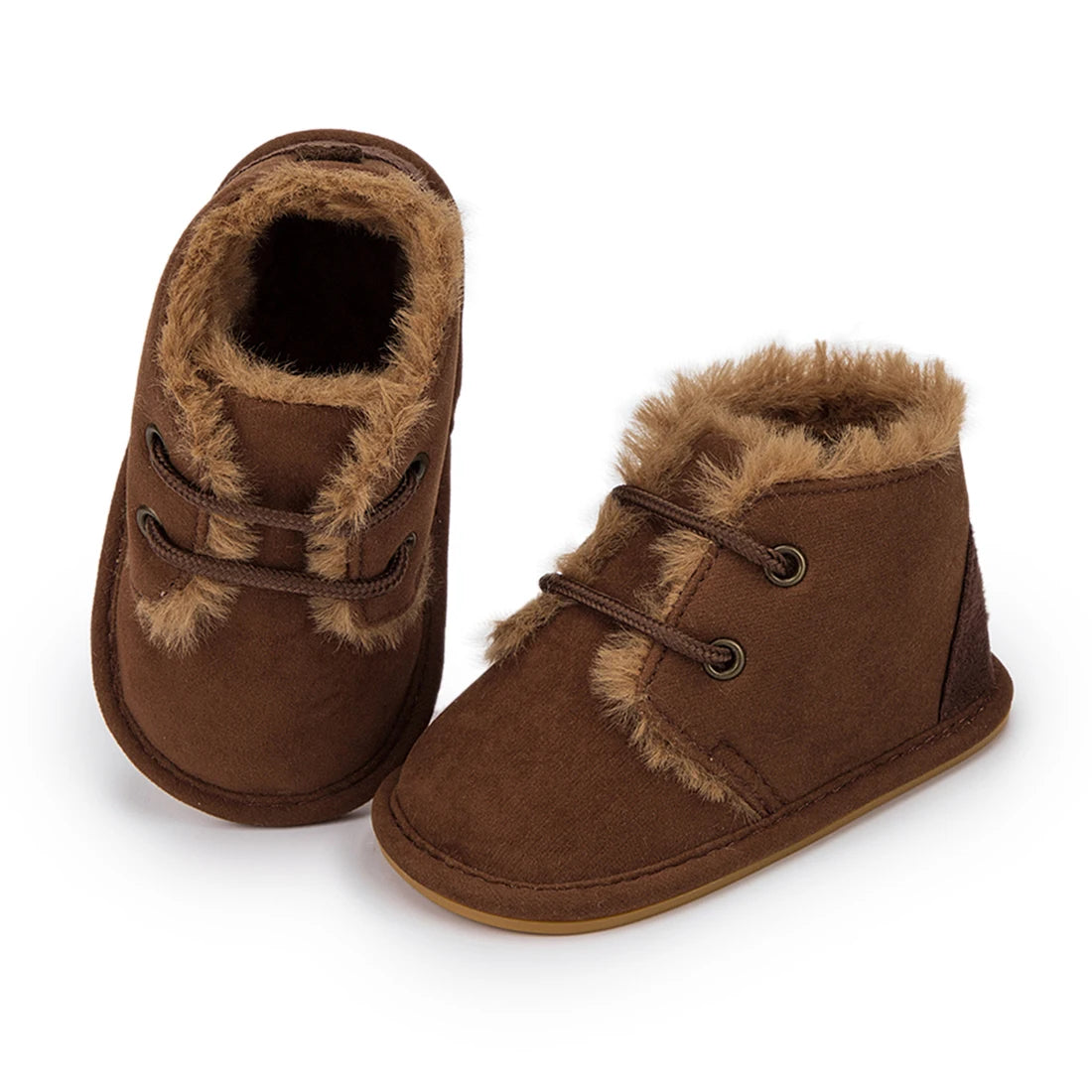 KIDSUN Winter Baby Snow Booties Warm Infant Boy Girl Toddler Shoes Rubber Sole Anti-slip Soft Newborn First Walkers Crib Shoes
