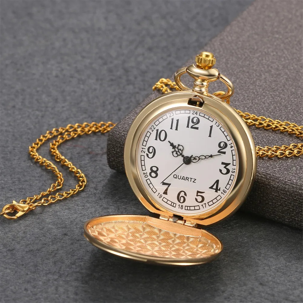 LANCARDO Quartz Pocket Watch Chain To My Son Necklace Fob Watches Men Children's Day Kids Boy Gift Present reloj de bolsillo