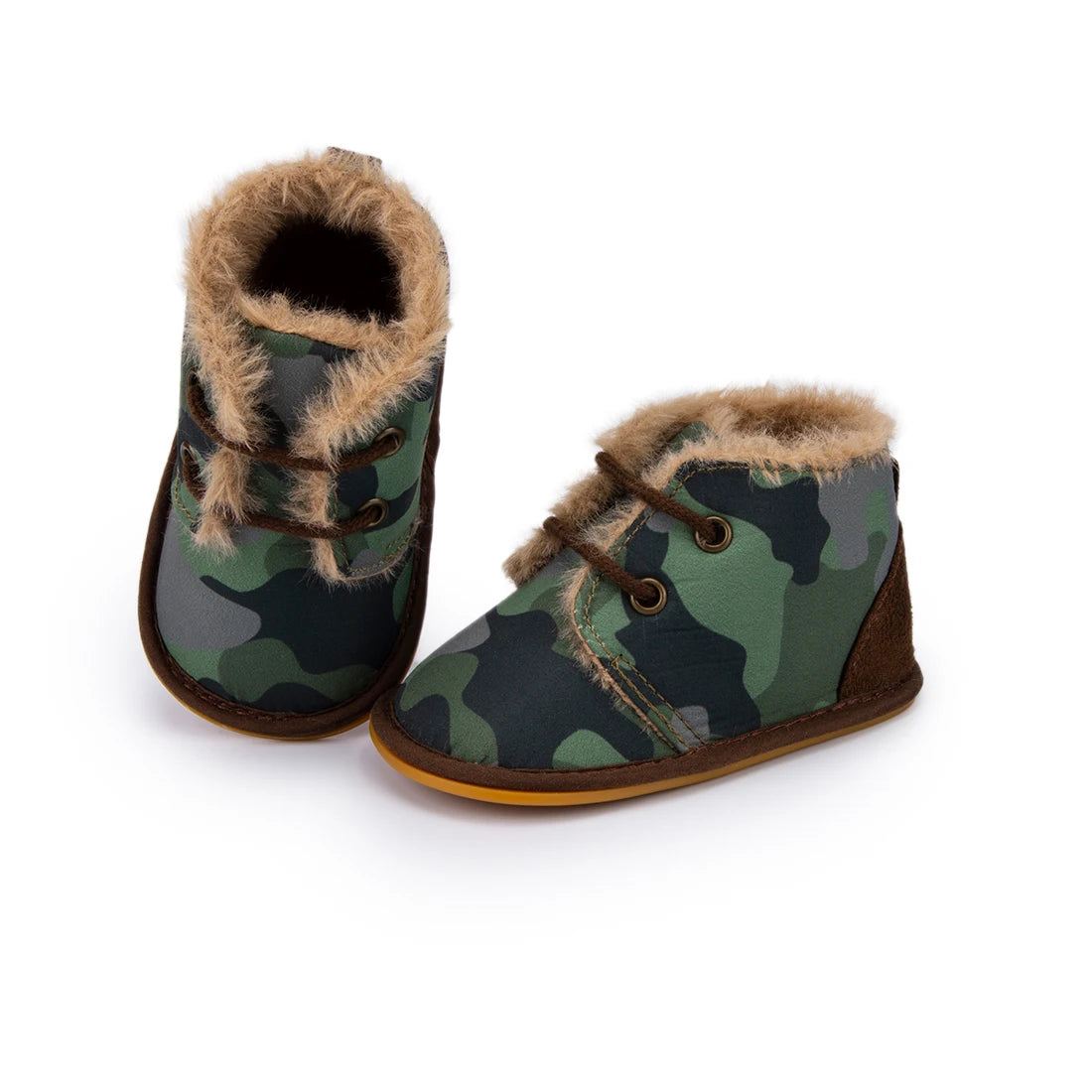 KIDSUN Winter Baby Snow Booties Warm Infant Boy Girl Toddler Shoes Rubber Sole Anti-slip Soft Newborn First Walkers Crib Shoes
