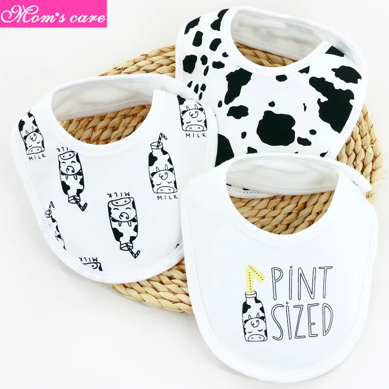 3pcs Per Lot Baby Bibs Bandana Set Cotton Multi-Style Triangle Cartoon Babadores Para Bebe Infant Boys Girls Saliva Towel KF025