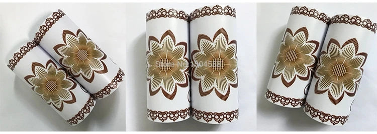 3D Wall Sticker PVC Self-Adhesive Waterproof Removable Flowers Wallpaper Border Kitchen Bathroom Kicking Line Home Decor Sticker