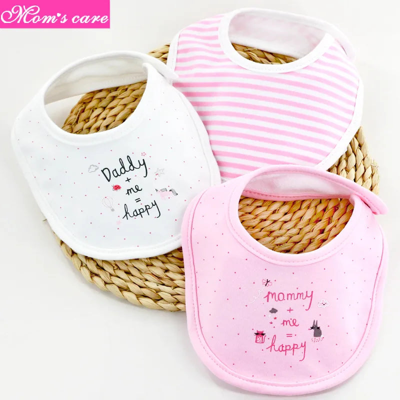 3pcs Per Lot Baby Bibs Bandana Set Cotton Multi-Style Triangle Cartoon Babadores Para Bebe Infant Boys Girls Saliva Towel KF025