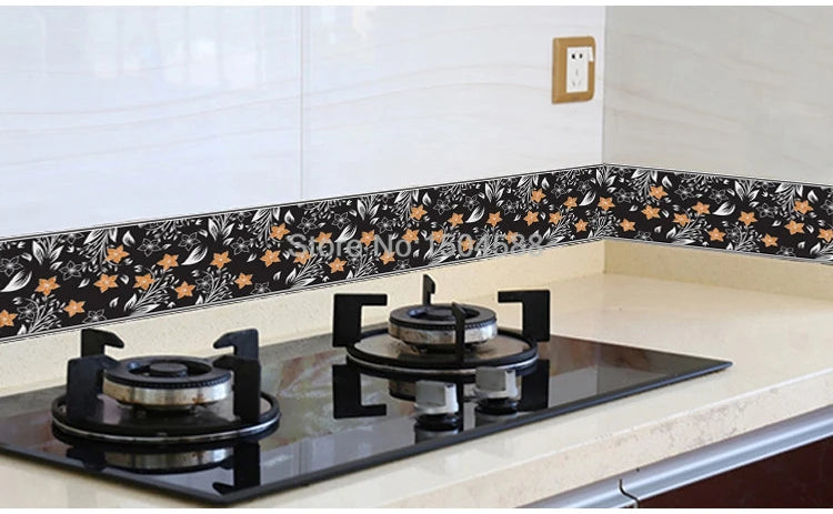 3D Wall Sticker PVC Self-Adhesive Waterproof Removable Flowers Wallpaper Border Kitchen Bathroom Kicking Line Home Decor Sticker
