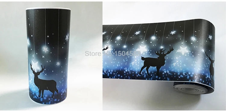3D Wall Sticker PVC Self-Adhesive Waterproof Removable Flowers Wallpaper Border Kitchen Bathroom Kicking Line Home Decor Sticker