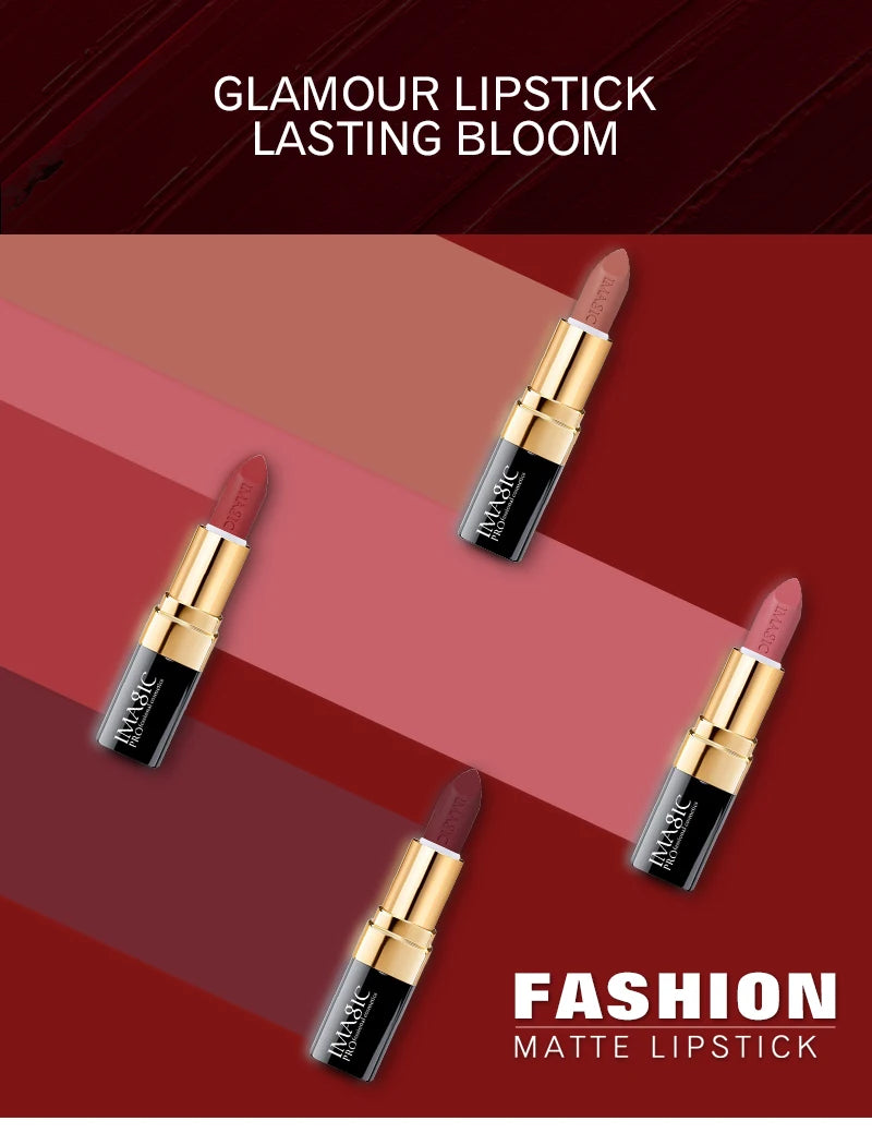 IMAGIC Lipstiffie Bevogtiger Lippe Gladde Lipstick Langdurige Sjarmante Lipstiffie Kosmetiese Skoonheid Grimering 12 Kleure