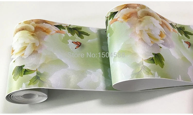 3D Wall Sticker PVC Self-Adhesive Waterproof Removable Flowers Wallpaper Border Kitchen Bathroom Kicking Line Home Decor Sticker