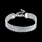 Hot new 925 sterling silver Bracelets for women Exquisite fashion weaving chain Wedding party Christmas gifts Jewelry