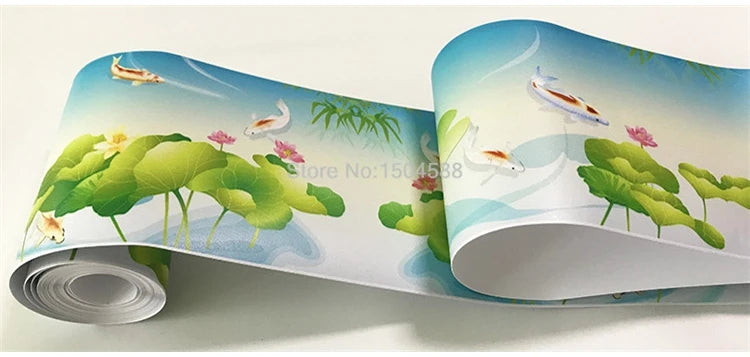3D Wall Sticker PVC Self-Adhesive Waterproof Removable Flowers Wallpaper Border Kitchen Bathroom Kicking Line Home Decor Sticker