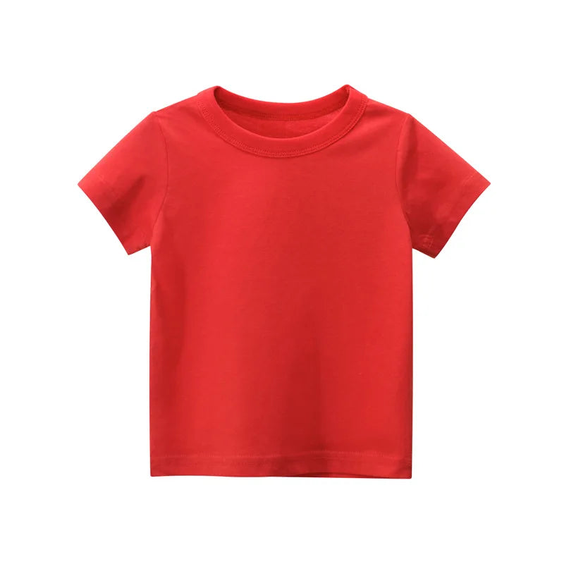 2-9 Years T Shirt Cartoon Animals Baby Kids Boys Girls Children Cotton Short Sleeves Summer Clothing Dinosaur Printing KF917