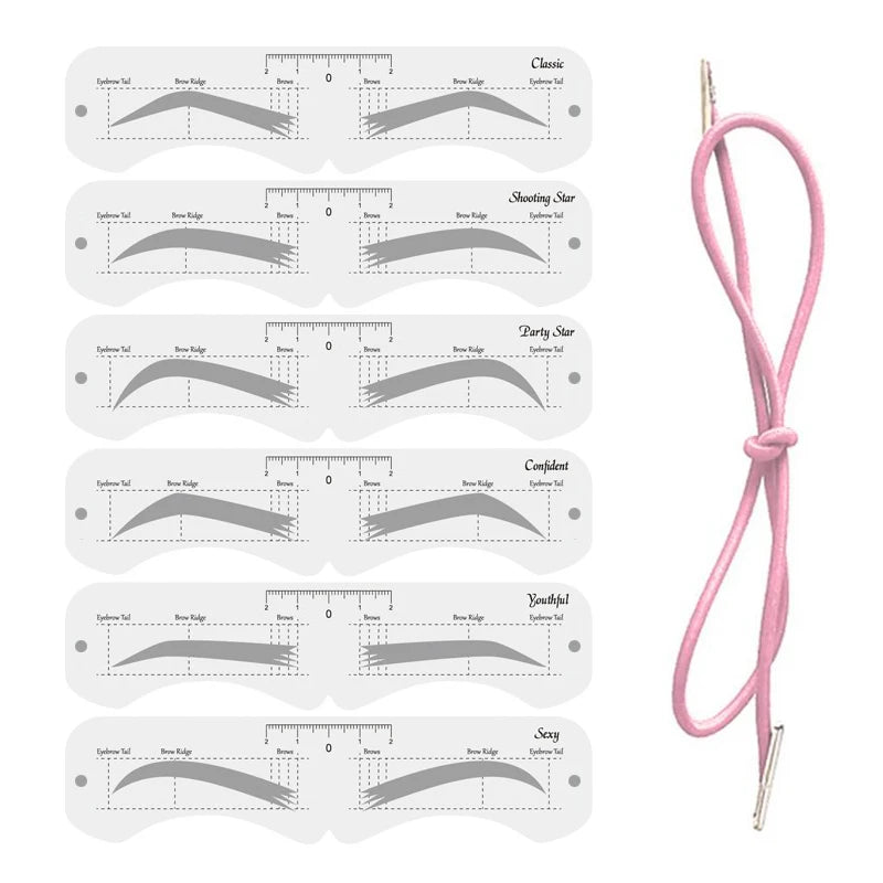 Reusable Eyebrow Mold with Elastic Band Multifunctional DIY Eyebrow Makeup Tool Suitable for Beginner Makeup Tools & Accessories