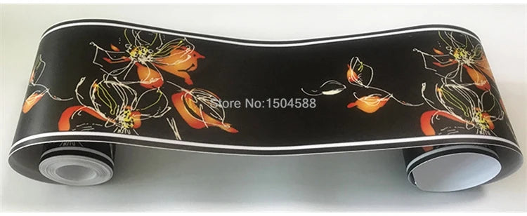 3D Wall Sticker PVC Self-Adhesive Waterproof Removable Flowers Wallpaper Border Kitchen Bathroom Kicking Line Home Decor Sticker
