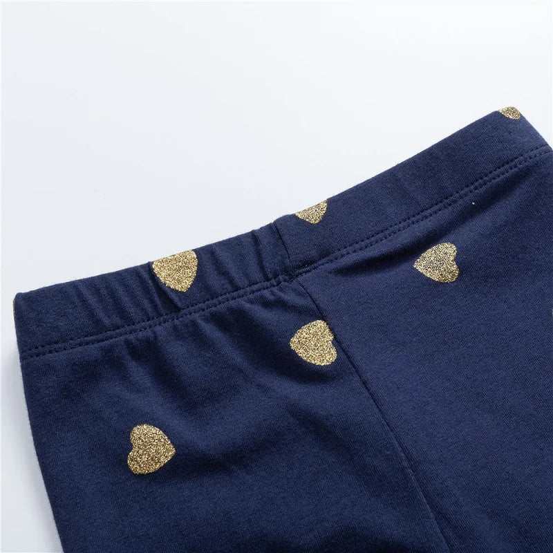 Girls Leggings 100% Cotton Girl's Trousers Fille Girls Pants Skinny Print Cartoon Pattern Kids Children Leggings Trousers KF083