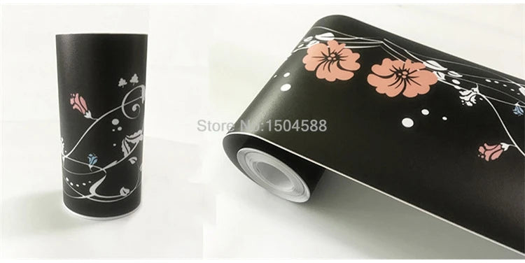 3D Wall Sticker PVC Self-Adhesive Waterproof Removable Flowers Wallpaper Border Kitchen Bathroom Kicking Line Home Decor Sticker
