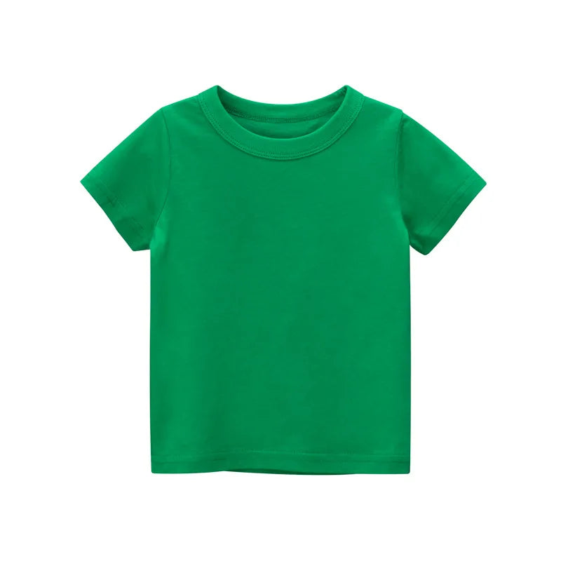 2-9 Years T Shirt Cartoon Animals Baby Kids Boys Girls Children Cotton Short Sleeves Summer Clothing Dinosaur Printing KF917
