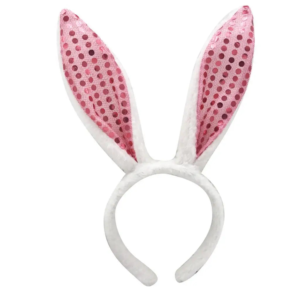 Cute Easter Bunny Ears Headband Women's Plush Lugs Hare Ears Hairband Girl Rabbit Ears Headwear Cosplay Costume Hair Accessories