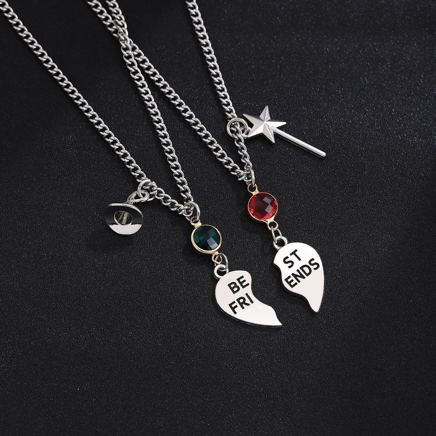 Wicked the musical Charm Necklace For Women Men Magic Wand Witch Hat Pendant Matching Couples Valentine's Day Gifts Jewelry