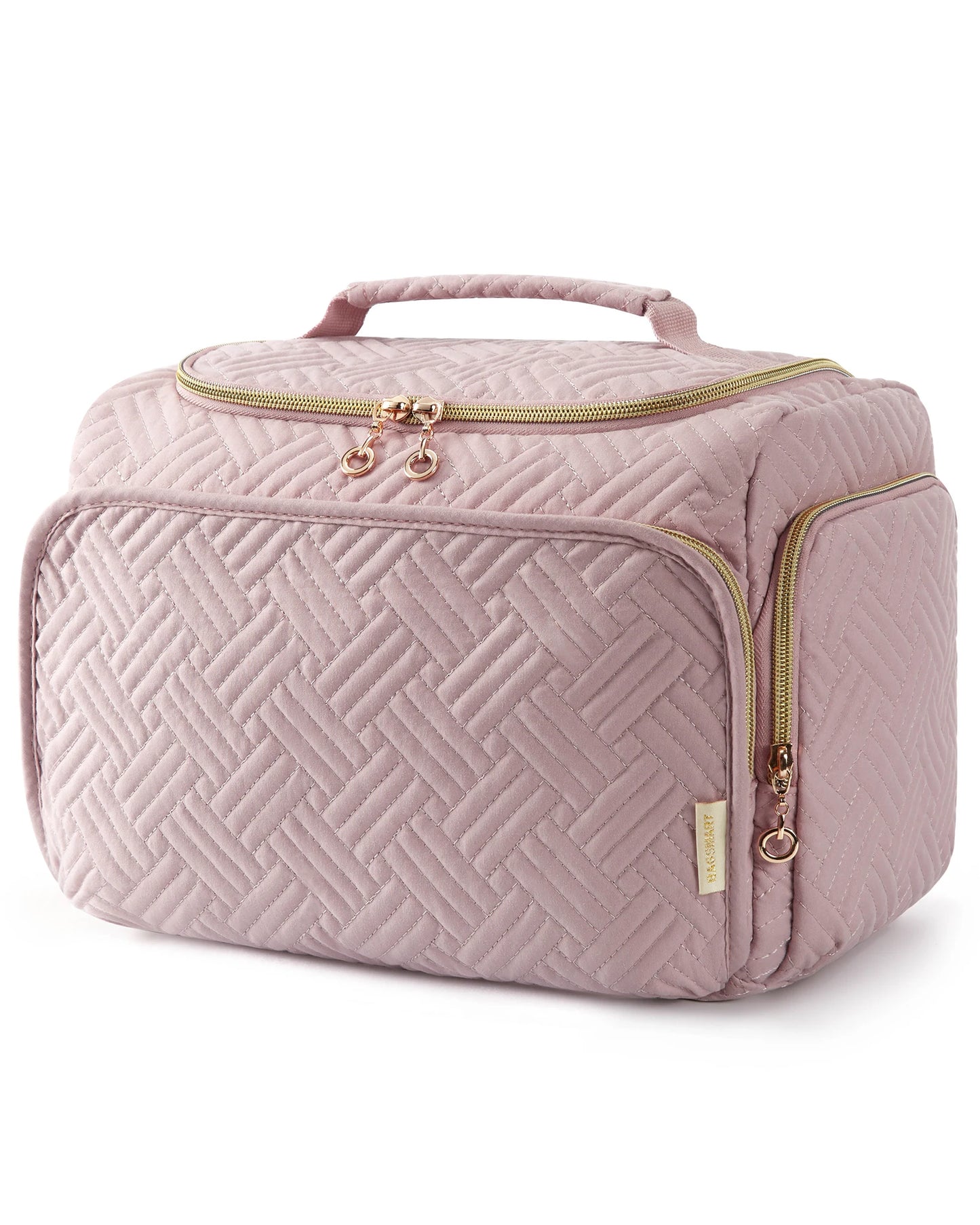 BAGSMART Cosmetic Bag for Make UP Cases Large Capacity Makeup Organizer With Handle Waterproof Travel Toiletry Storage