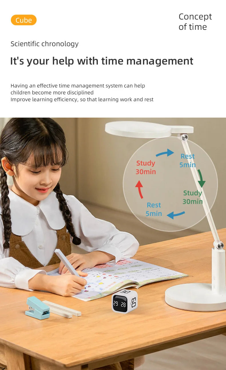 Gravity Flip Timer Silent Vibration Sound Alarm 5-60 Minutes and Custom Countdown Perfect For Working Learning Cooking Study