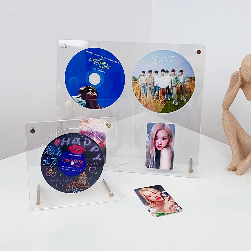 Deursigtige Akrielrame Foto's Prentraam Magnetiese Dubbelsydige Fotoraam Kpop Fotokaarthouer Album Plakkaat Etiket Vertoon