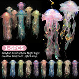 LED Jellyfish Lamp Colored DIY Mermaid Jellyfish Light Hand-held Luminous Lantern Girls Birthday Party Wedding Decor Night Light
