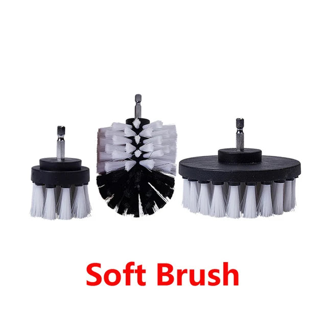 UNTIOR Electric Drill Brush Attachment Set Power Scrubber Brush Car Polisher Kitchen Bathroom Cleaning Kit Toilet Cleaning Tools