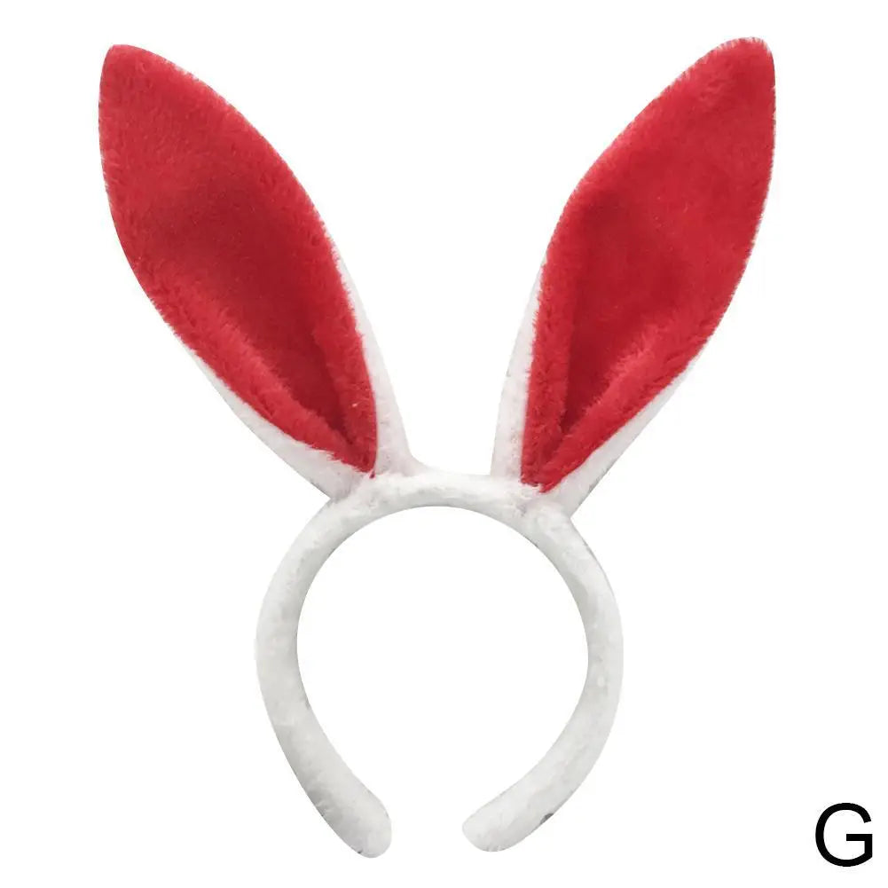 Cute Easter Bunny Ears Headband Women's Plush Lugs Hare Ears Hairband Girl Rabbit Ears Headwear Cosplay Costume Hair Accessories