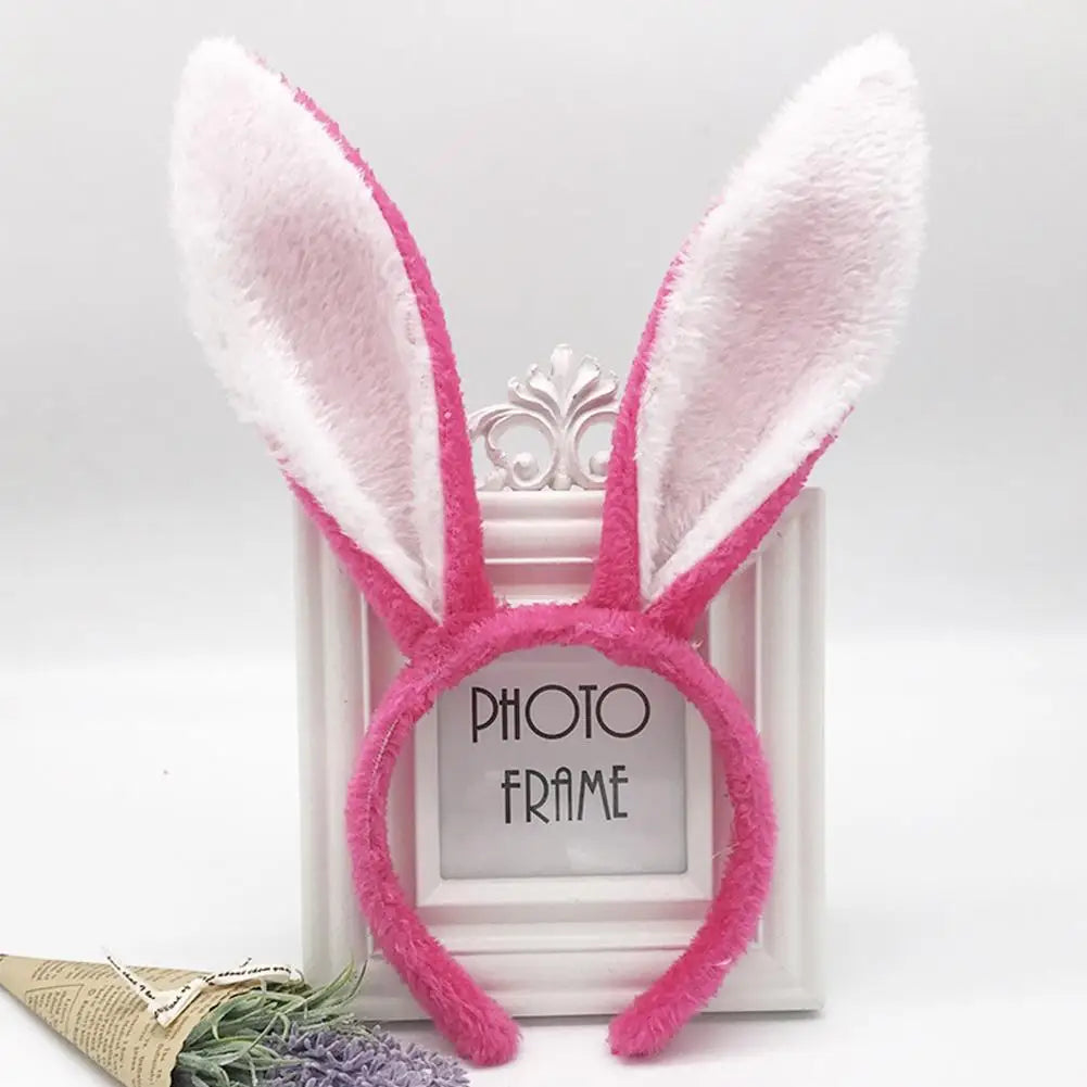 Cute Easter Bunny Ears Headband Women's Plush Lugs Hare Ears Hairband Girl Rabbit Ears Headwear Cosplay Costume Hair Accessories