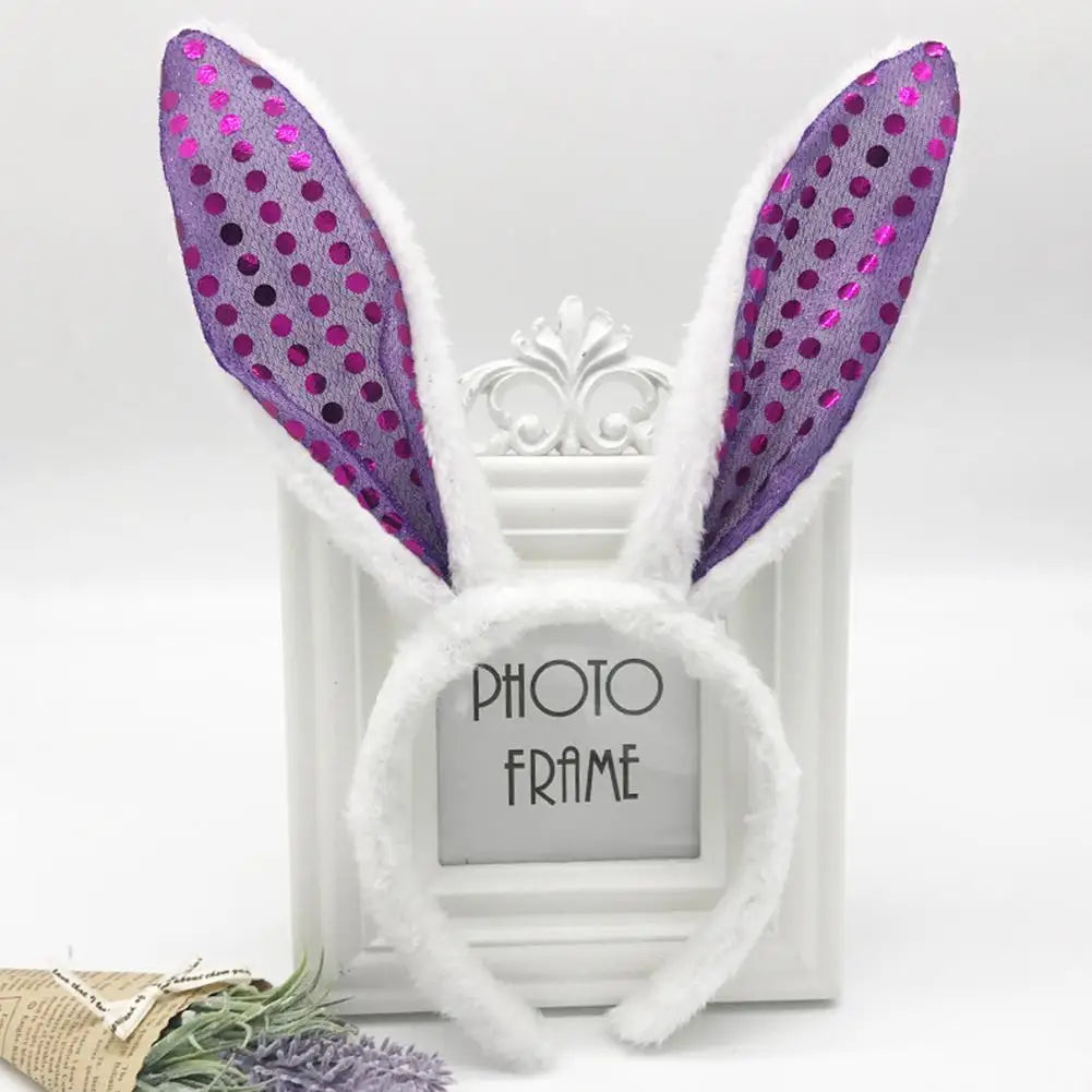 Cute Easter Bunny Ears Headband Women's Plush Lugs Hare Ears Hairband Girl Rabbit Ears Headwear Cosplay Costume Hair Accessories