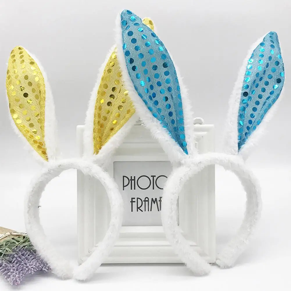 Cute Easter Bunny Ears Headband Women's Plush Lugs Hare Ears Hairband Girl Rabbit Ears Headwear Cosplay Costume Hair Accessories