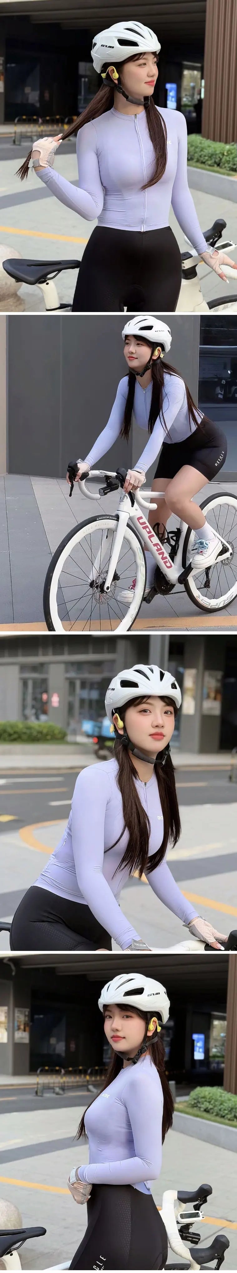 BCBE Women Long Sleeve Jersey Pro Aero Slim Fit MTB Road Cycling Jersey Breathable Quick Dry Sun Protection Riding Bike Clothing