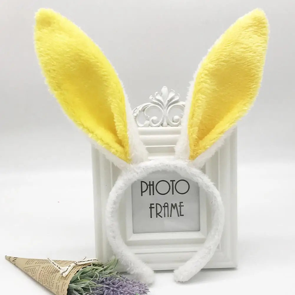 Cute Easter Bunny Ears Headband Women's Plush Lugs Hare Ears Hairband Girl Rabbit Ears Headwear Cosplay Costume Hair Accessories