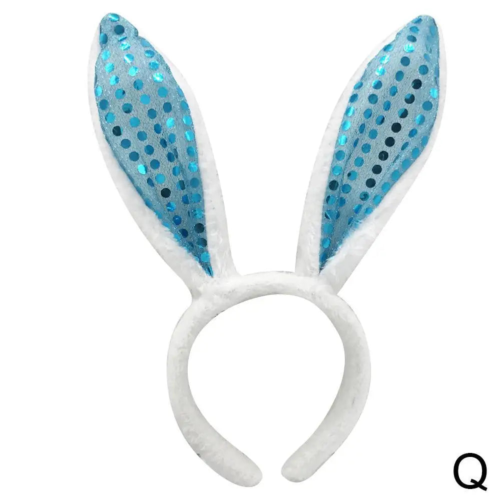 Cute Easter Bunny Ears Headband Women's Plush Lugs Hare Ears Hairband Girl Rabbit Ears Headwear Cosplay Costume Hair Accessories