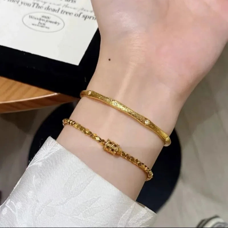 Classic Sparkling Irregular Bead Bracelet for women Small Pendant bangles Light Luxury High quality Banquet Party Jewelry