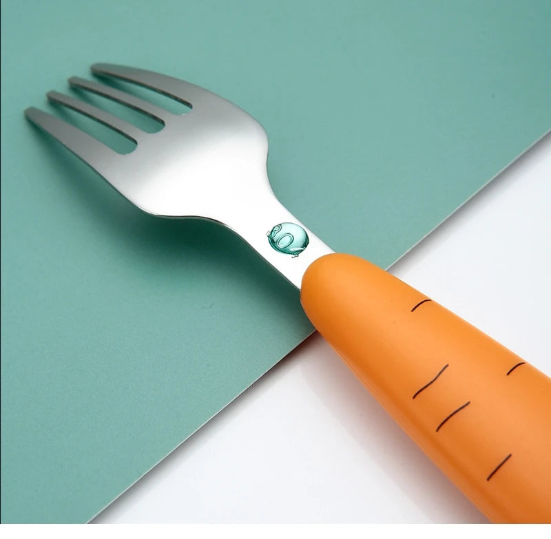 1/3PCS Baby Feeding Utensils Cartoon Fork Spoon Child Cutlery Set Kid Tableware Kitchen Gadgets Cake Vegetable Fork Teaspoon