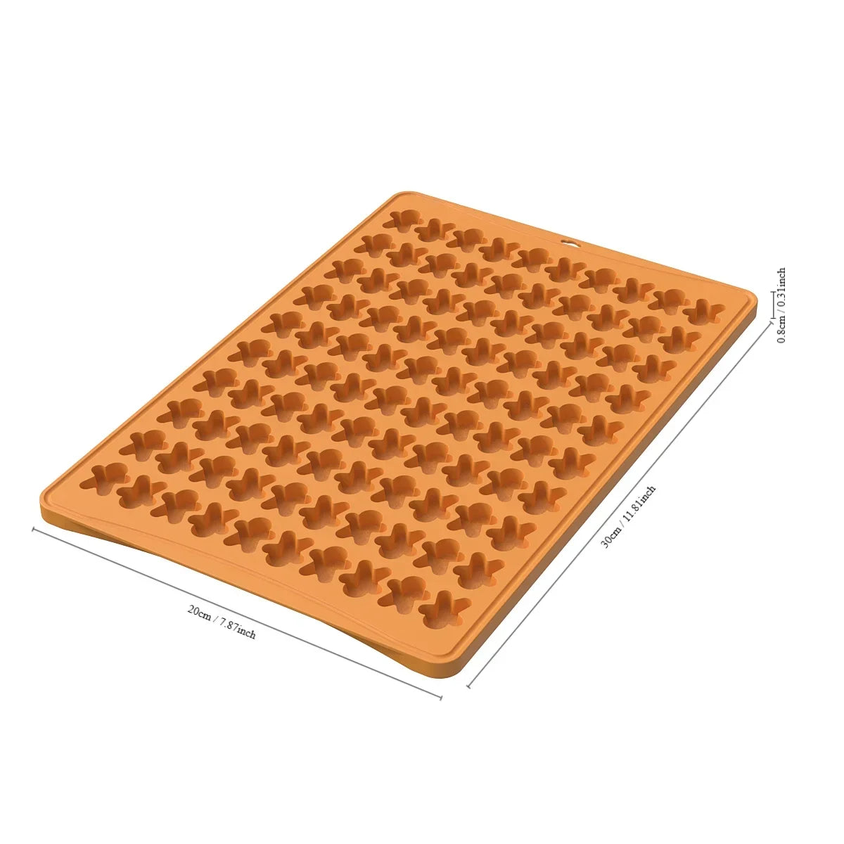 Creative Gingerbread Man Biscuit Mold 100 Hole Silicone Baking Biscuit Mold Mini Pet Dog Snack Biscuit DIY Chocolate Mold