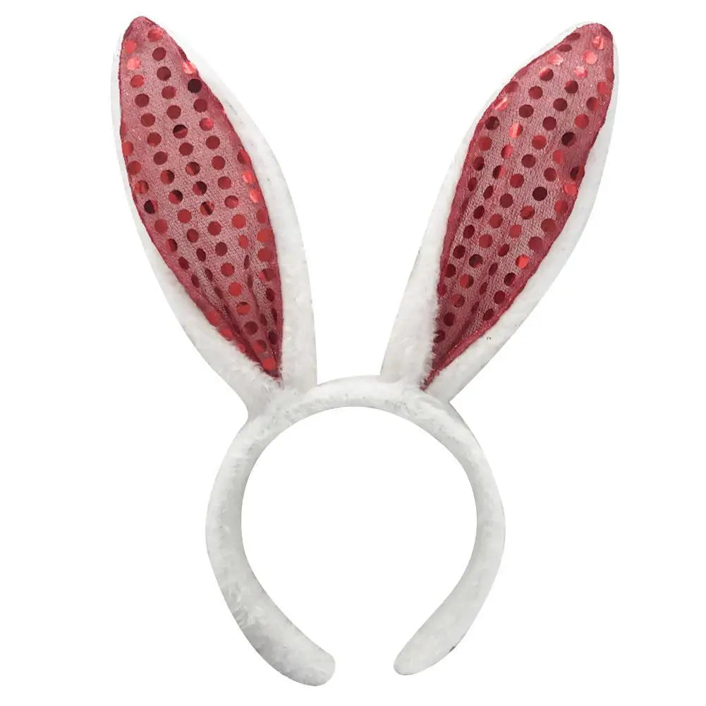 Cute Easter Bunny Ears Headband Women's Plush Lugs Hare Ears Hairband Girl Rabbit Ears Headwear Cosplay Costume Hair Accessories