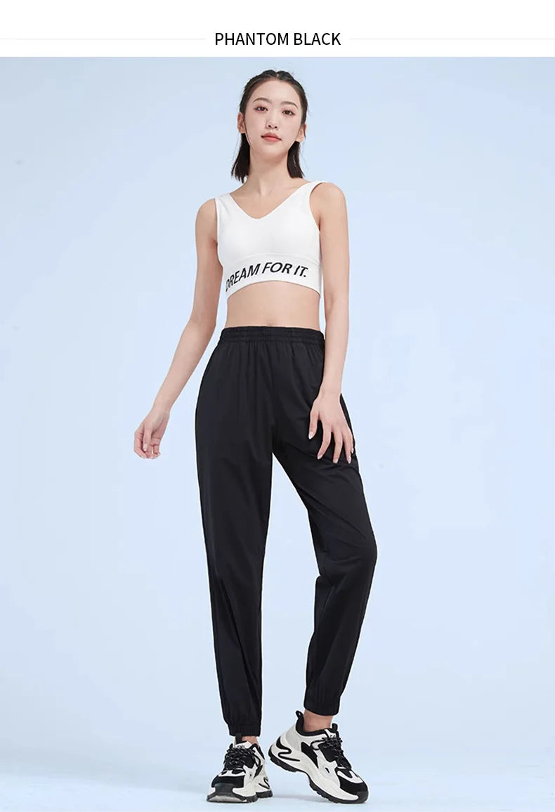 GOLDEN CAMEL Outdoor Hiking Pants Sun Protection Sport Running Trousers Quick-dry Thin Ice Feeling Pant for Women 2023 Summer Ne