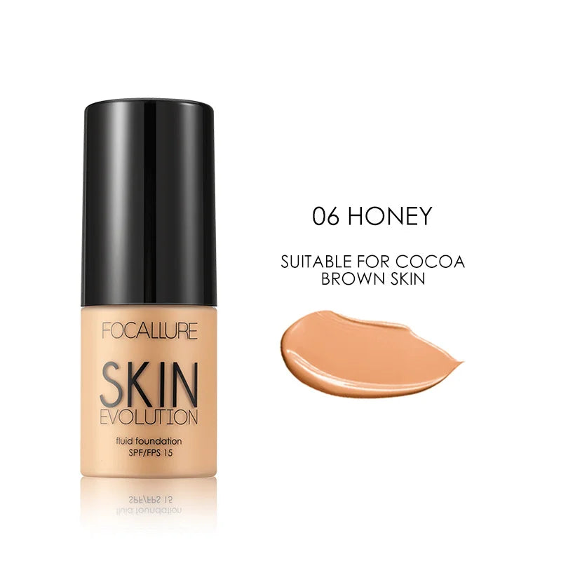 Focallure 8 Colors Face Foundation Makeup Base Liquid Foundation Cream Full Coverage Concealer Moisturizing Face Make Up