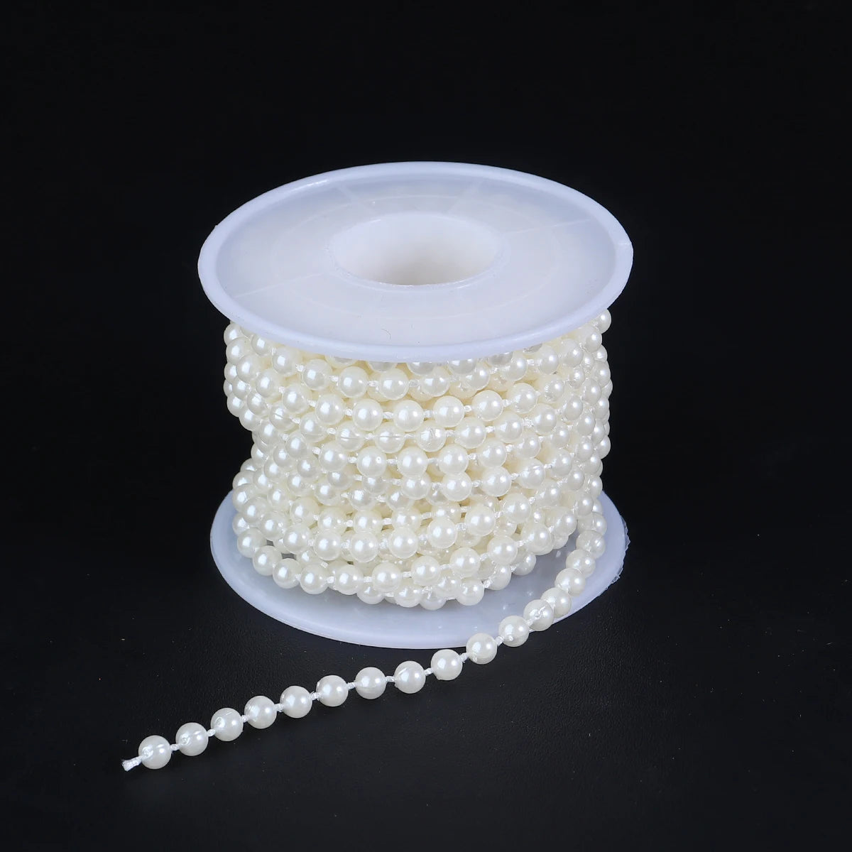 5yards/roll Imitation Pearl Chain White 3-12mm Round Beads Chain for Home Wedding Clothing Decoration Jewelry Making Accessories