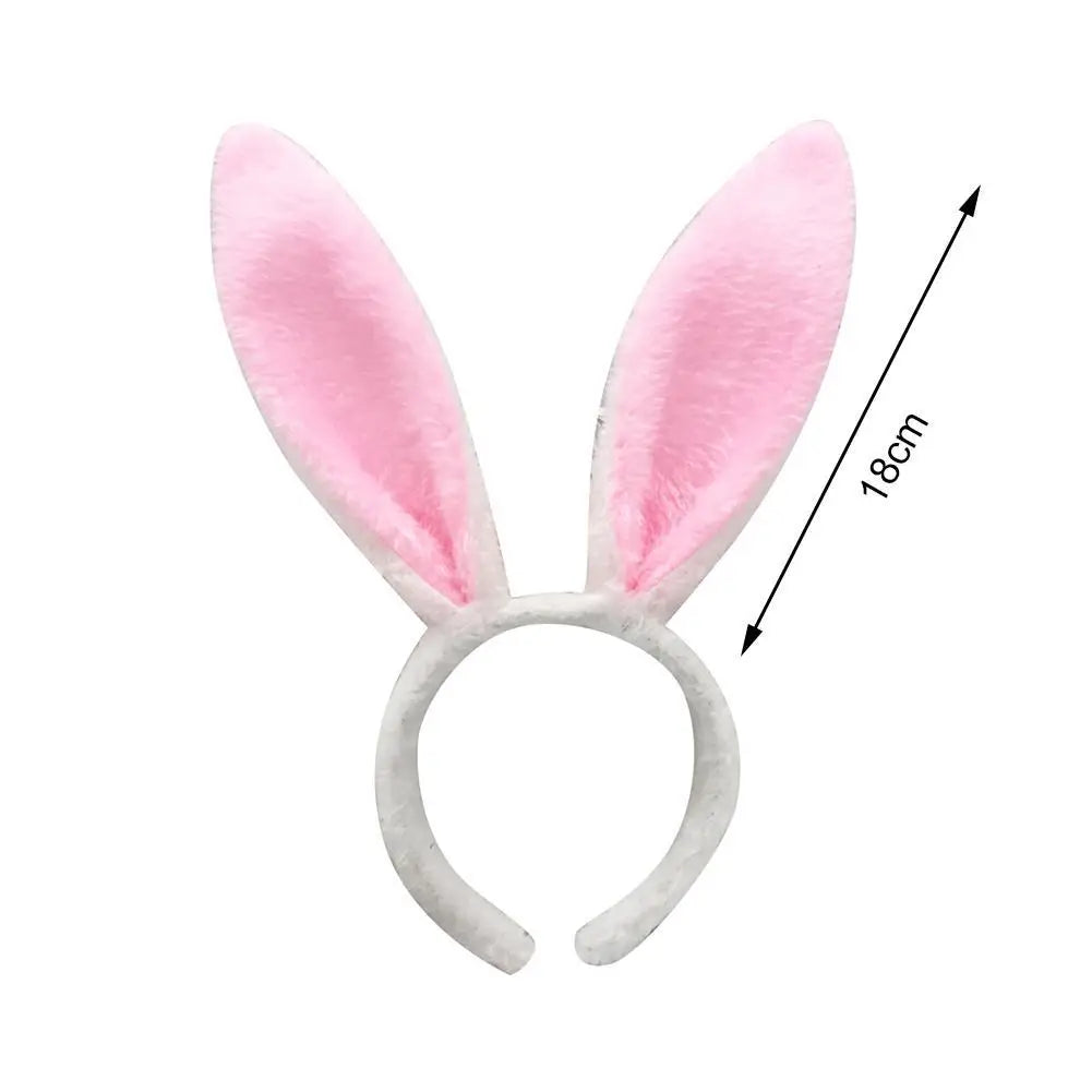 Cute Easter Bunny Ears Headband Women's Plush Lugs Hare Ears Hairband Girl Rabbit Ears Headwear Cosplay Costume Hair Accessories
