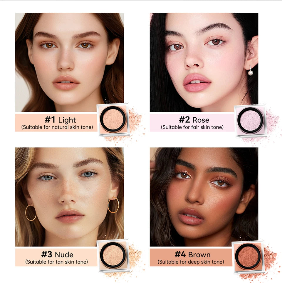 Loose powder makeup Loose Baking&Setting Powder Matte Waterproof Long Lasting Oil Control 4 Colors Loose Powder Makeup Cosmetics