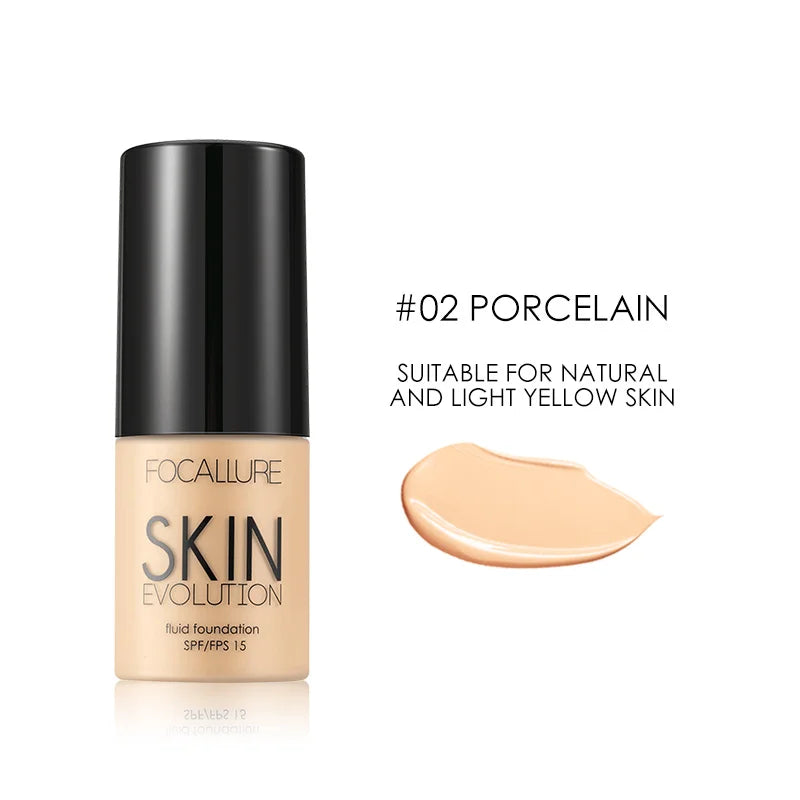 Focallure 8 Colors Face Foundation Makeup Base Liquid Foundation Cream Full Coverage Concealer Moisturizing Face Make Up