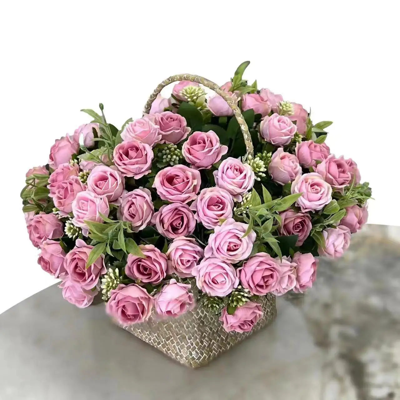 10 Heads Rose Bouquet Artificial Flowers Western Rose Wedding Decoration 6 Colors Peonies Fake Flowers Artificial Flowers