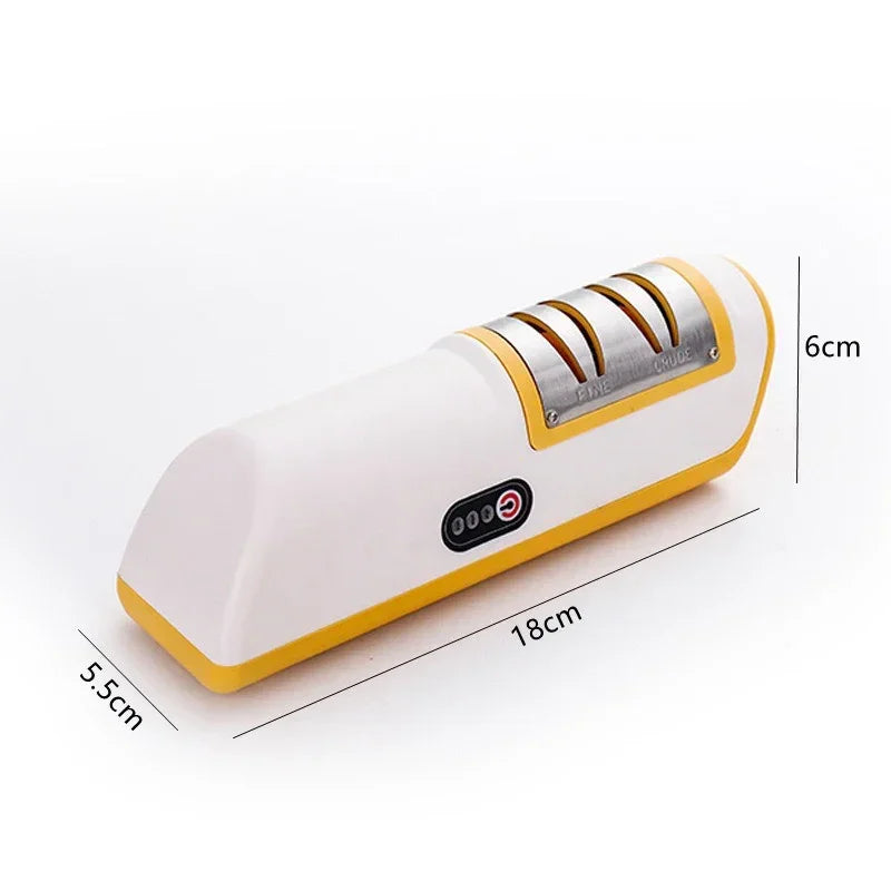 Electric Knife Sharpener Multifunctional Automatic Professional Small Knife Sharpener Kitchen Quick Sharpening Non-slip Tools